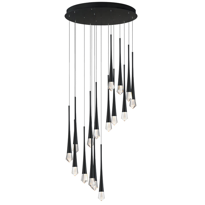 Pierce - LED Pendant in Black by ET2 Lighting