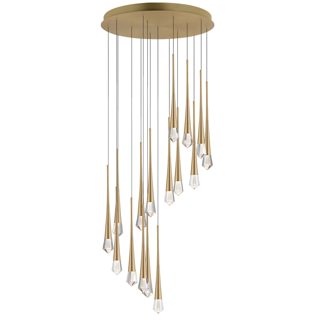Pierce - LED Pendant in Gold by ET2 Lighting