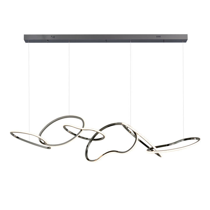 Unity - 6-Light LED Pendant in Black Chrome by ET2 Lighting