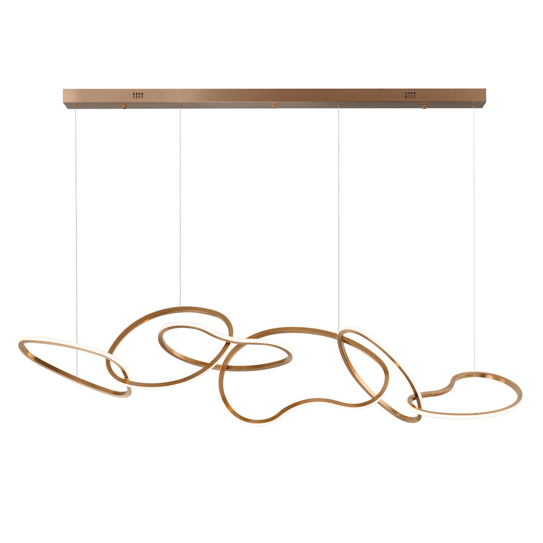 Unity - 6-Light LED Pendant in Brushed Champagne by ET2 Lighting