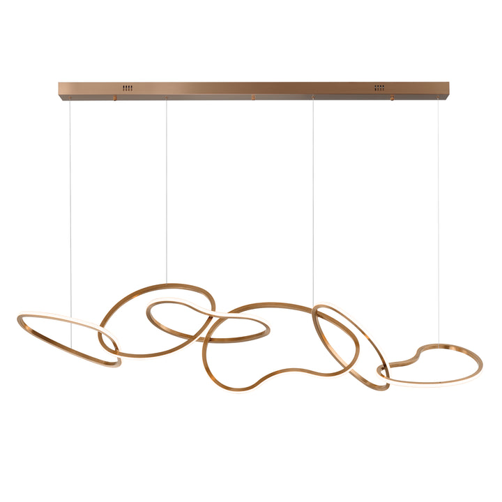 Unity - 6-Light LED Pendant in Brushed Champagne by ET2 Lighting
