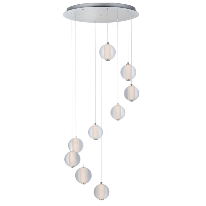 Rhythm - LED Pendant in Polished Chrome by ET2 Lighting