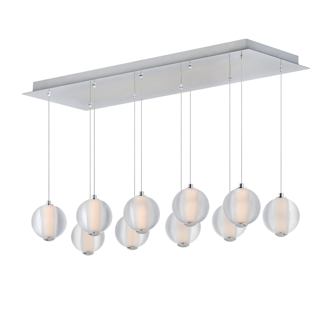 Rhythm - LED Pendant in Polished Chrome by ET2 Lighting