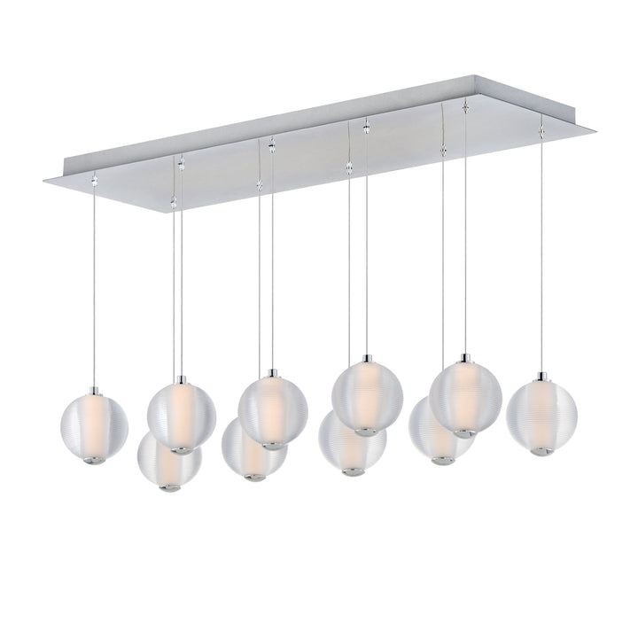 Rhythm - LED Pendant in Polished Chrome by ET2 Lighting