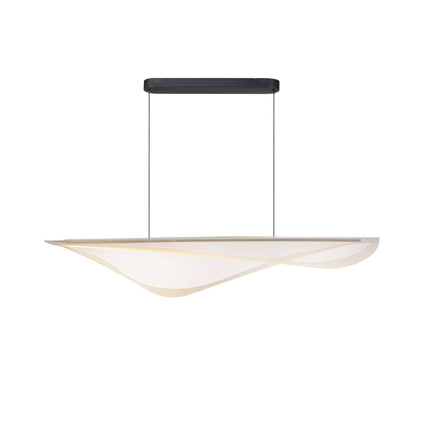 LED Steel Frame with Manta Acrylic Diffuser Linear Chandelier