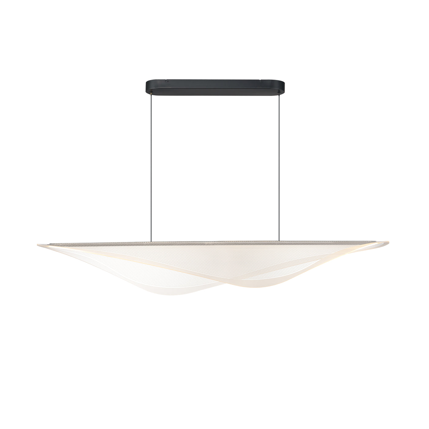 LED Steel Frame with Manta Acrylic Diffuser Linear Chandelier