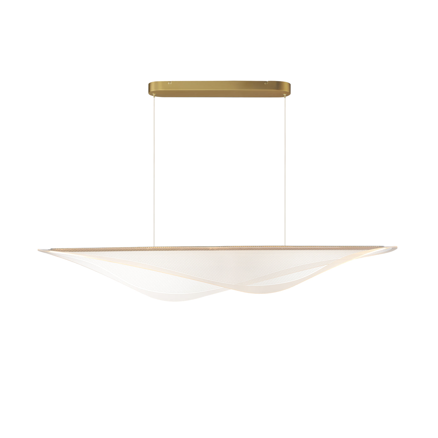 LED Steel Frame with Manta Acrylic Diffuser Linear Chandelier