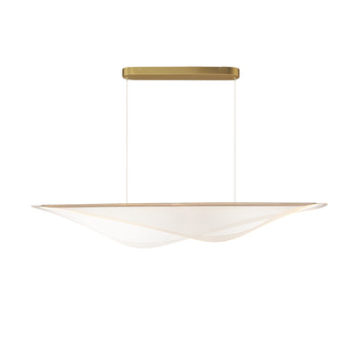 LED Steel Frame with Manta Acrylic Diffuser Linear Chandelier