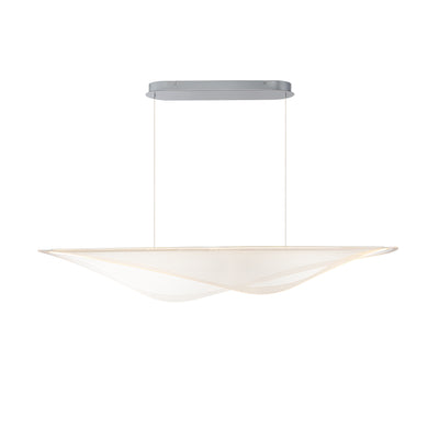 LED Steel Frame with Manta Acrylic Diffuser Linear Chandelier