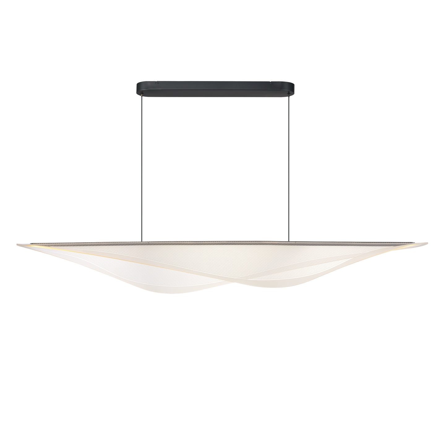 LED Steel Frame with Manta Acrylic Diffuser Linear Chandelier