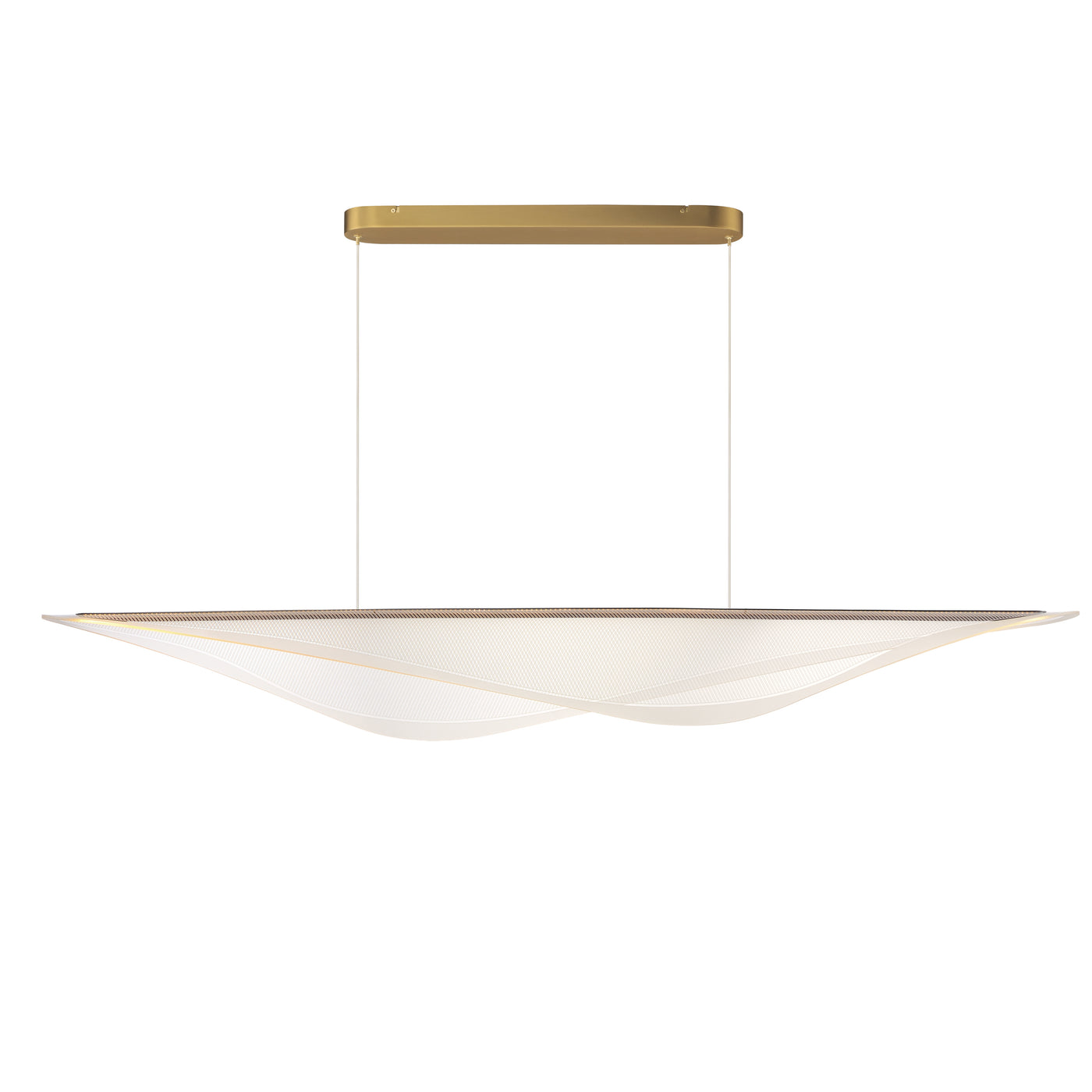 LED Steel Frame with Manta Acrylic Diffuser Linear Chandelier