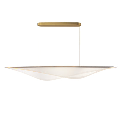 LED Steel Frame with Manta Acrylic Diffuser Linear Chandelier