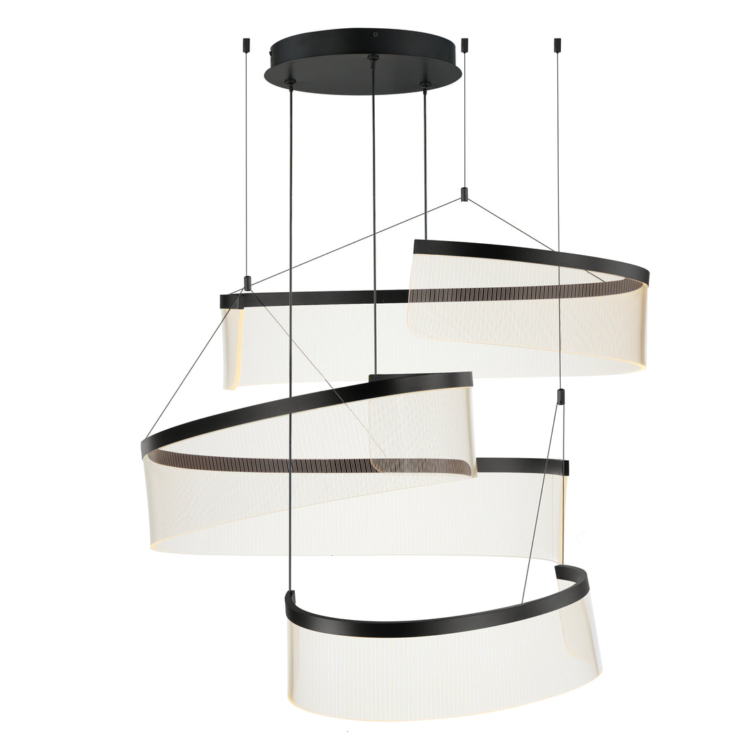 Sonata - 3-Light LED Pendant in Black by ET2 Lighting