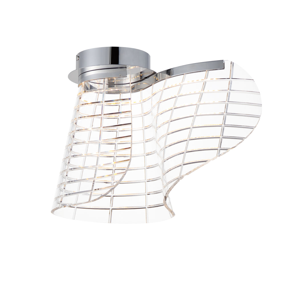 Tartan - LED Flush Mount in Polished Chrome by ET2 Lighting
