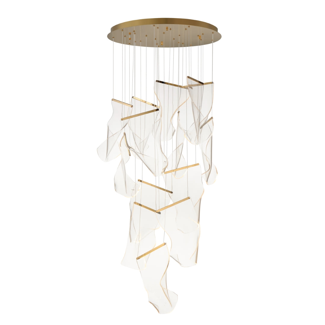 Rinkle - Multiple Light LED Chandelier in French Gold by ET2 Lighting