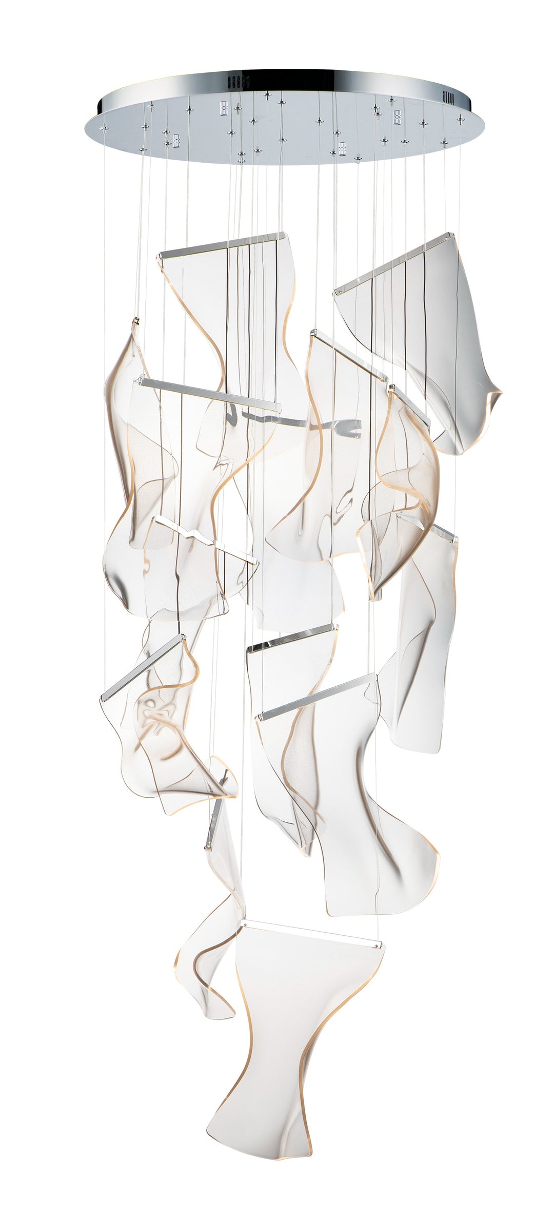Rinkle - Multiple Light LED Chandelier in Chrome by ET2 Lighting