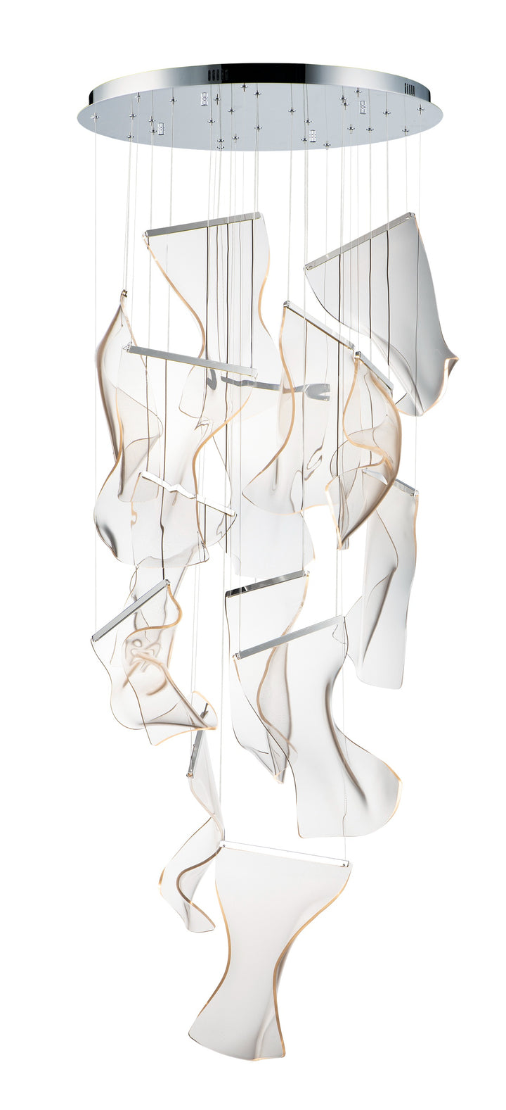 Rinkle - Multiple Light LED Chandelier in Chrome by ET2 Lighting
