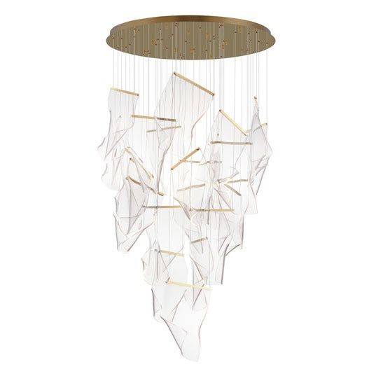 Rinkle - Multiple Light LED Chandelier in French Gold by ET2 Lighting