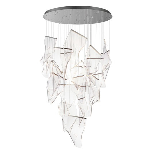 Rinkle - Multiple Light LED Chandelier in Chrome by ET2 Lighting