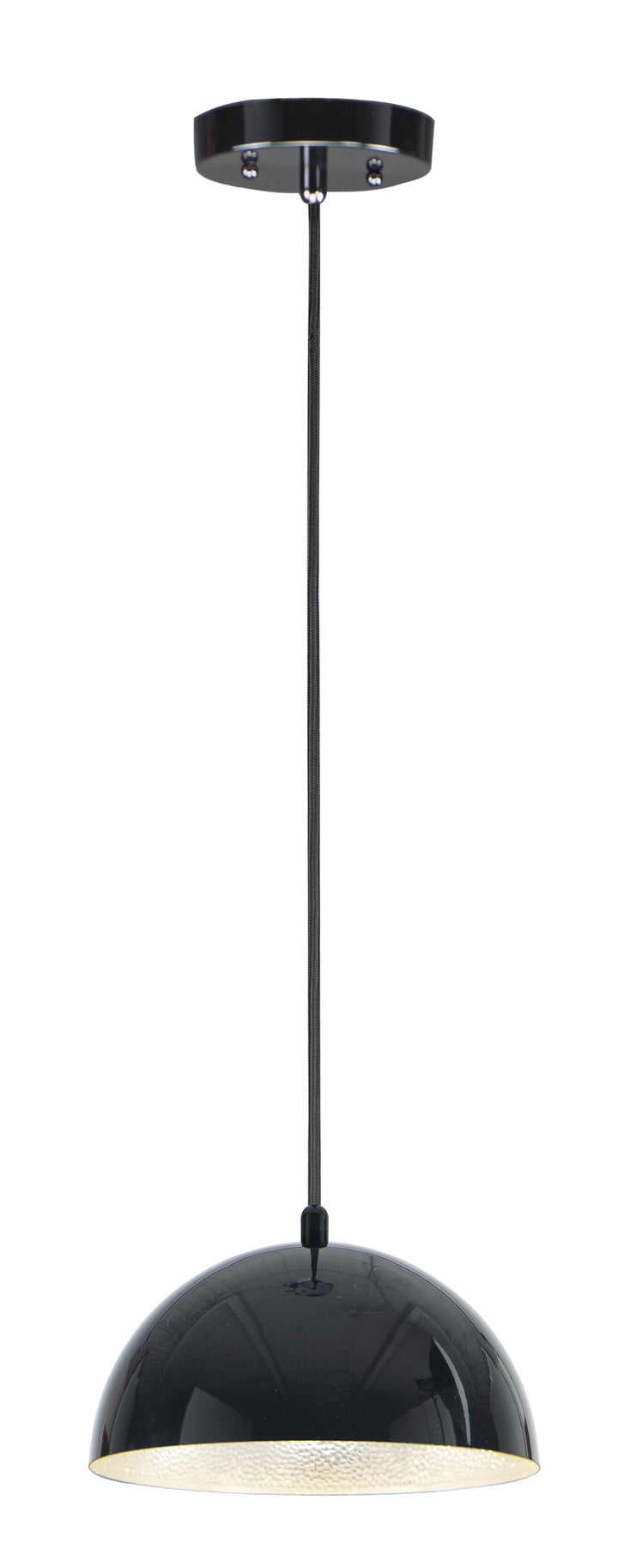 Hemisphere - LED Pendant in Gloss Black / Aluminum by ET2 Lighting