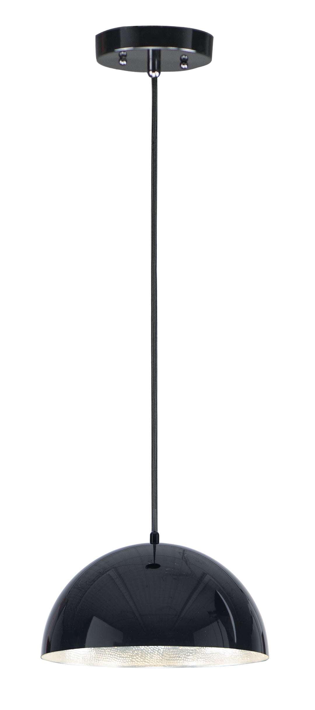 Hemisphere - LED Pendant in Gloss Black / Aluminum by ET2 Lighting