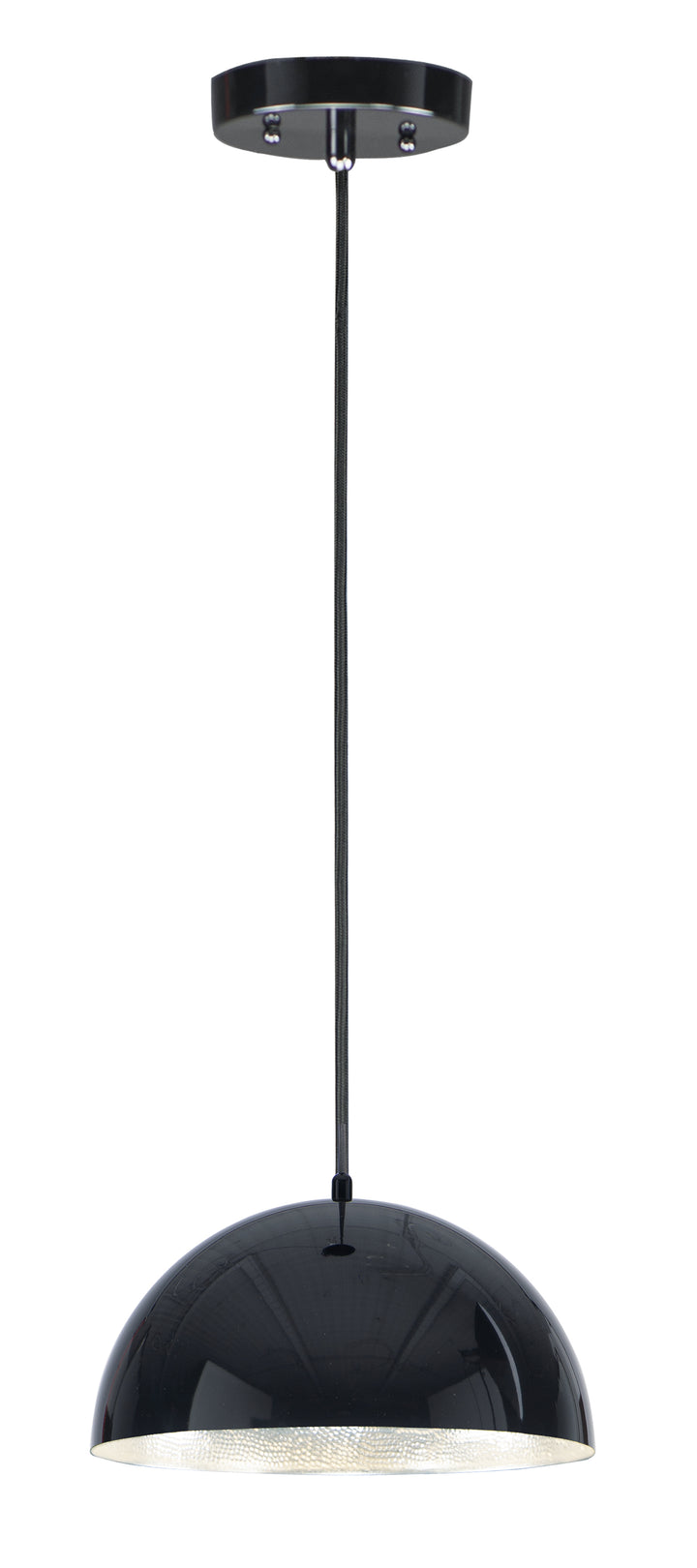 Hemisphere - LED Pendant in Gloss Black / Aluminum by ET2 Lighting