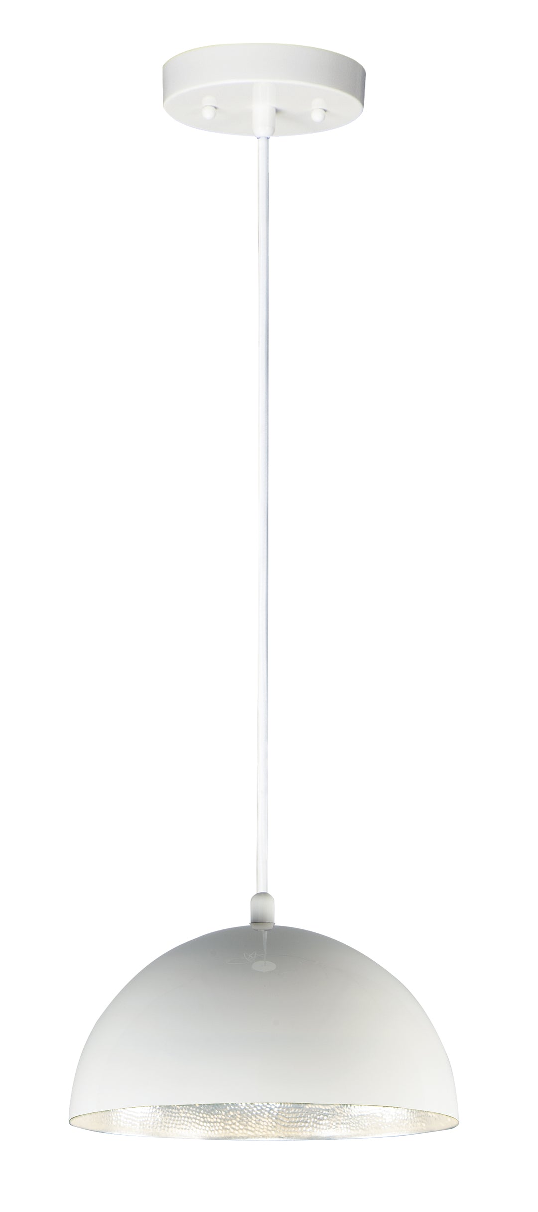 Hemisphere - LED Pendant in Gloss White / Aluminum by ET2 Lighting