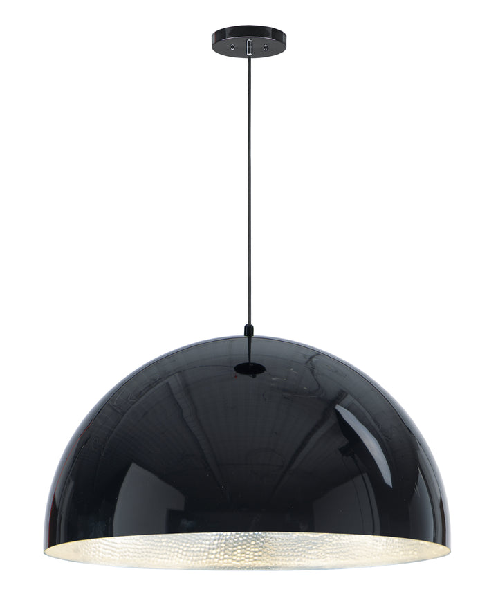 Hemisphere - LED Pendant in Gloss Black / Aluminum by ET2 Lighting