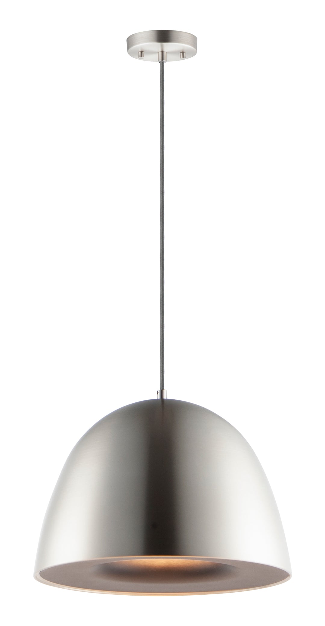 Fungo - LED Pendant in Satin Nickel with Black by ET2 Lighting