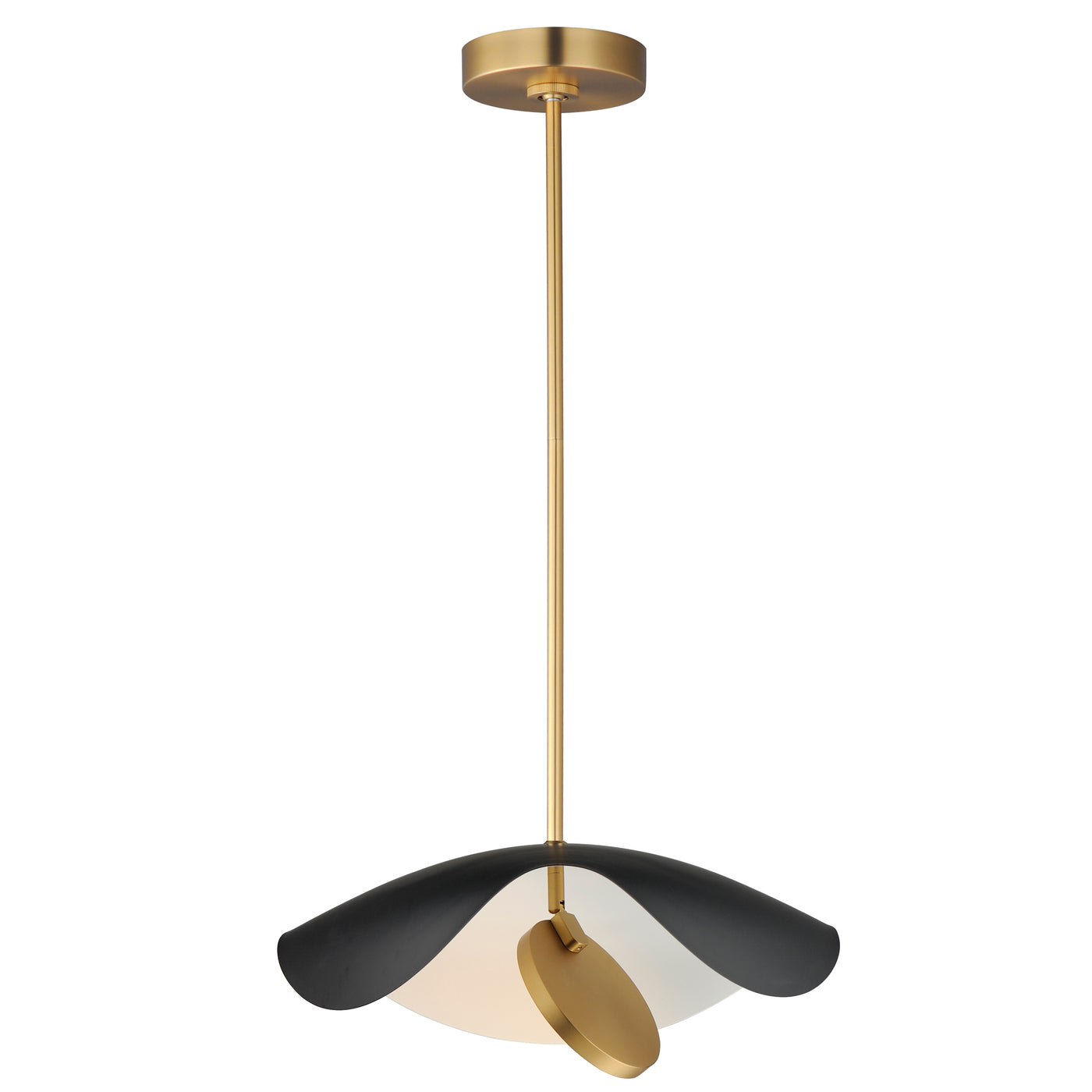 LED Steel Frame and Abstract Disc with Acrylic Diffuser Chandelier
