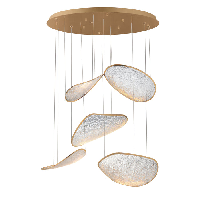 Moonscapes - LED Pendant in Brushed Champagne by ET2 Lighting