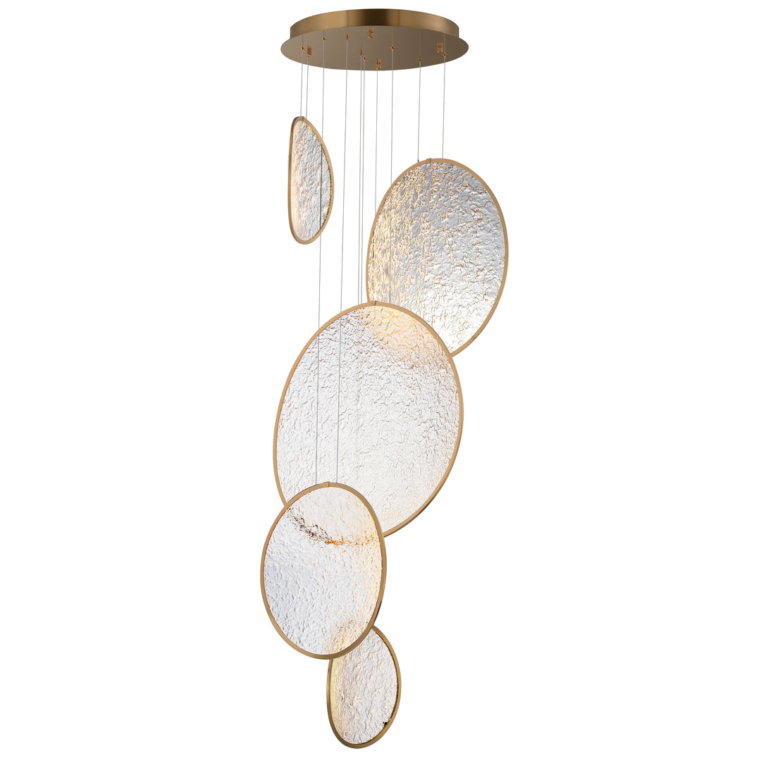 Moonscapes - LED Pendant in Brushed Champagne by ET2 Lighting