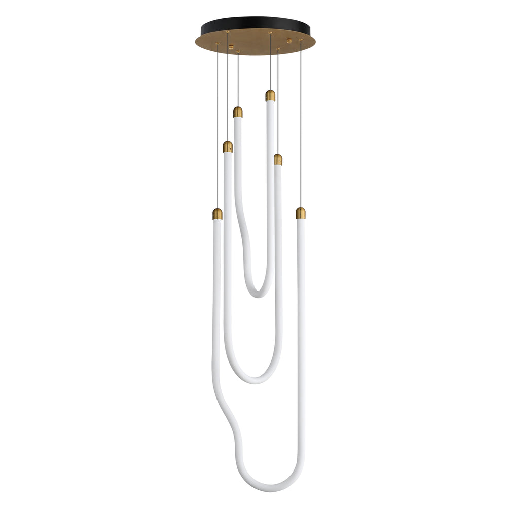 Soleil - LED Pendant in Natural Aged Brass by ET2 Lighting