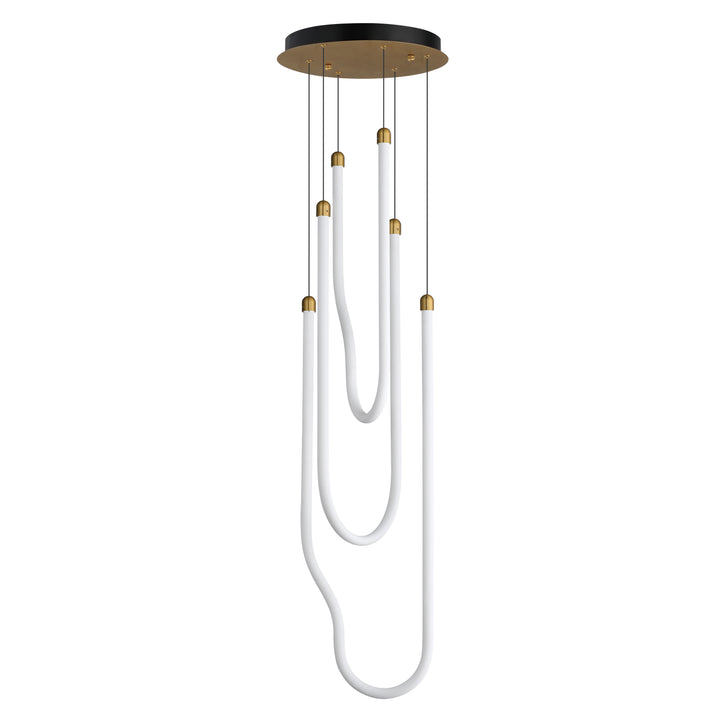 Soleil - LED Pendant in Natural Aged Brass by ET2 Lighting