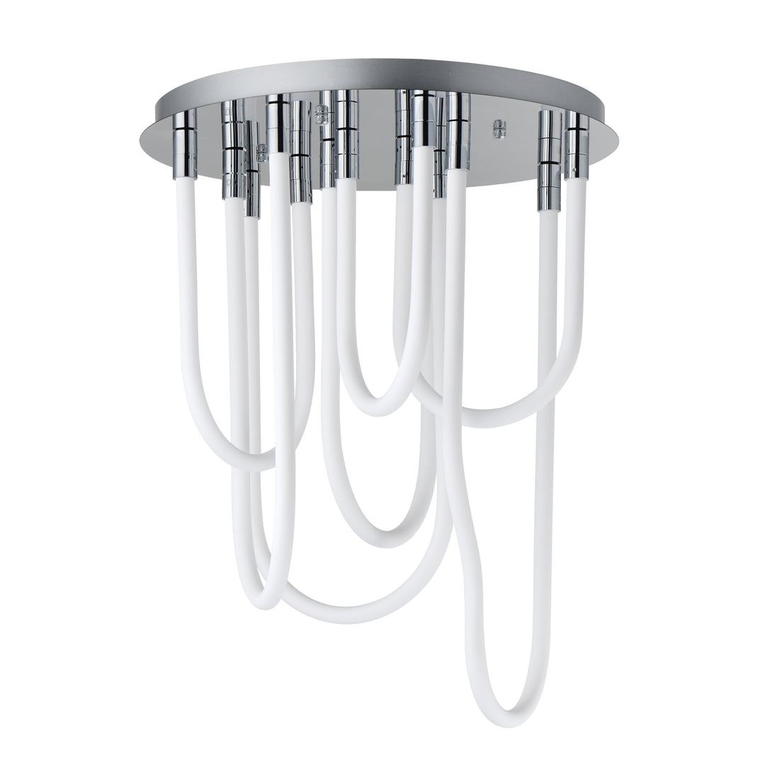 Soleil - 7-Light LED Round Flush Mount in Polished Chrome by ET2 Lighting