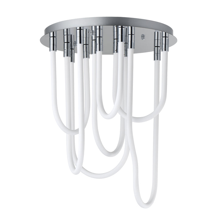 Soleil - 7-Light LED Round Flush Mount in Polished Chrome by ET2 Lighting