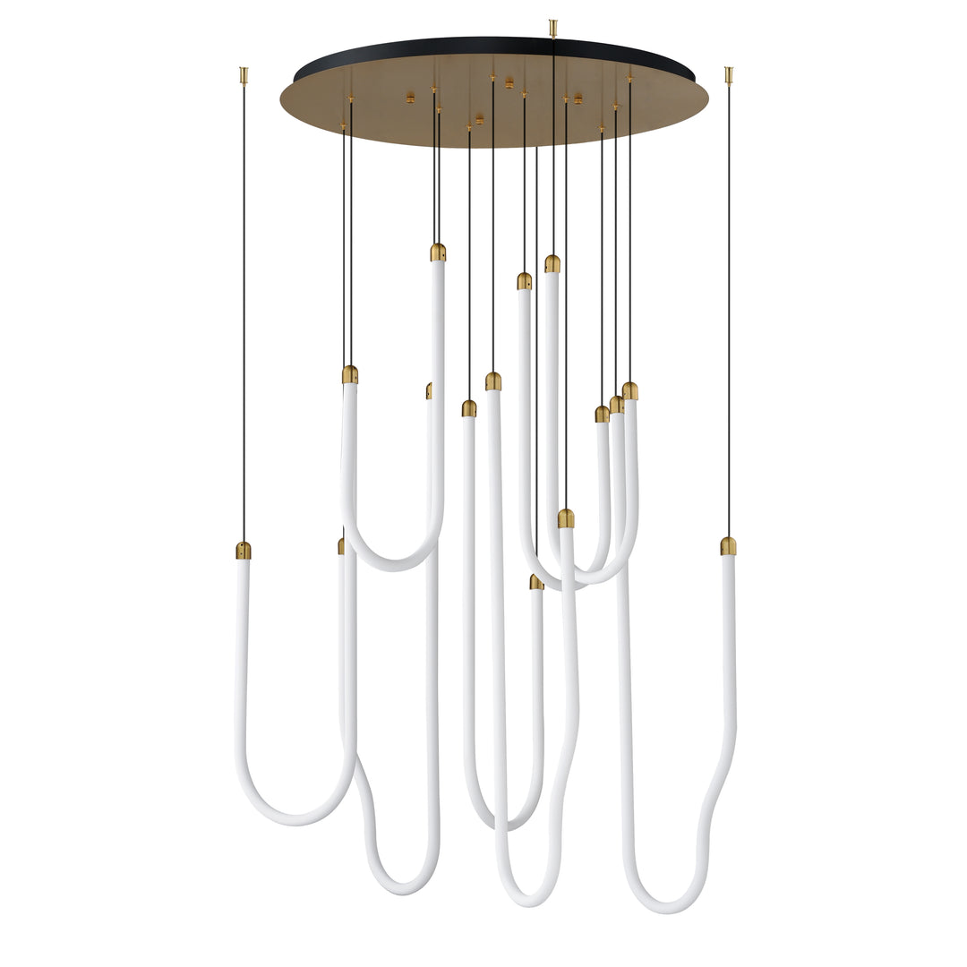 Soleil - LED Pendant in Natural Aged Brass by ET2 Lighting