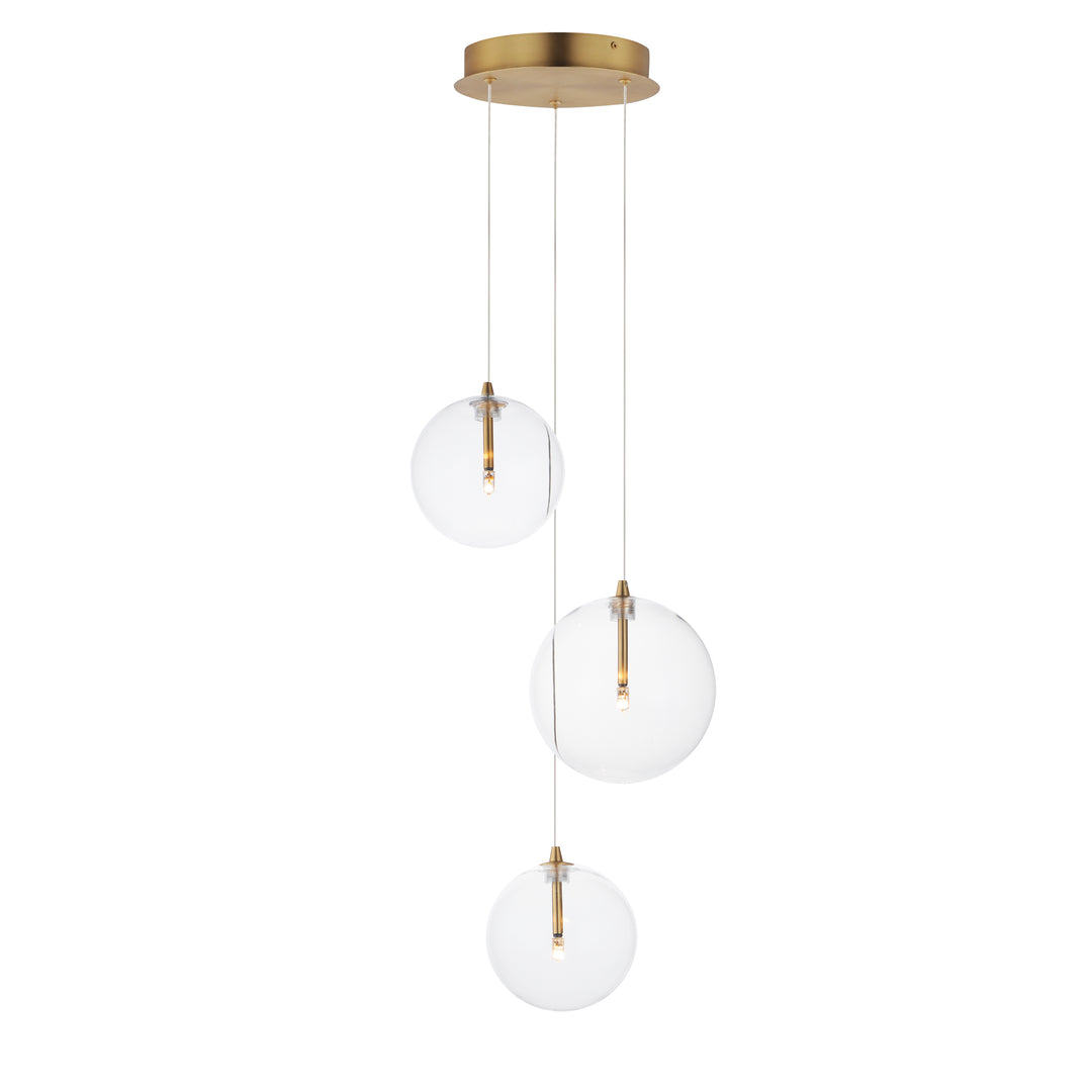 Global - LED Pendant in Natural Aged Brass by ET2 Lighting