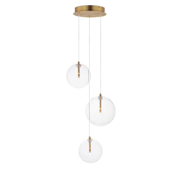 Global - LED Pendant in Natural Aged Brass by ET2 Lighting