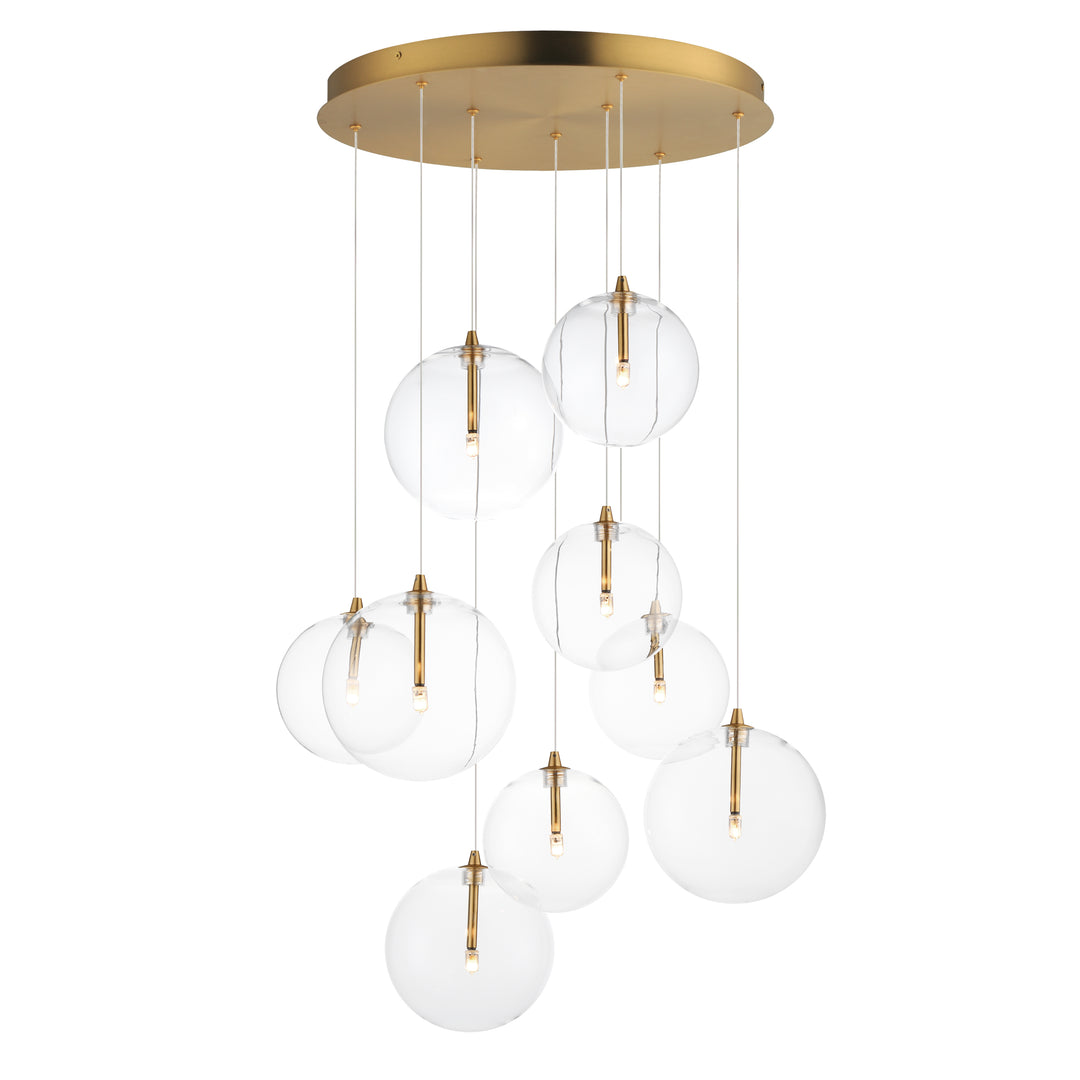 Global - LED Pendant in Natural Aged Brass by ET2 Lighting