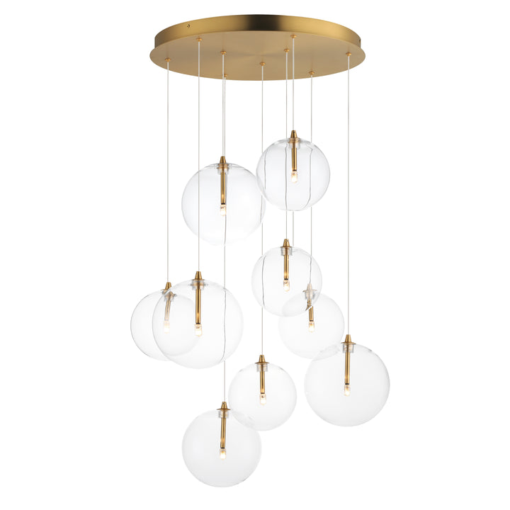 Global - LED Pendant in Natural Aged Brass by ET2 Lighting