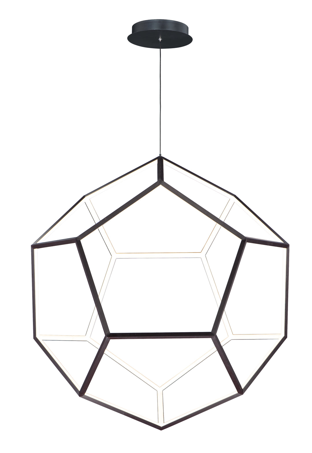 Penta - X-Large LED Pendant in Black by ET2 Lighting