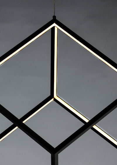 4 Square - 1 Light LED Pendant