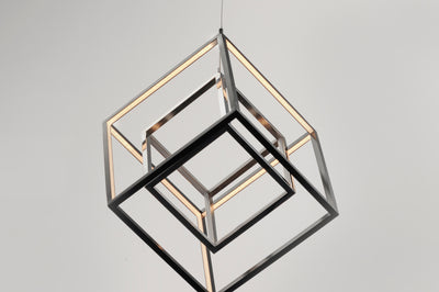 4 Square - 2 Light LED Pendant