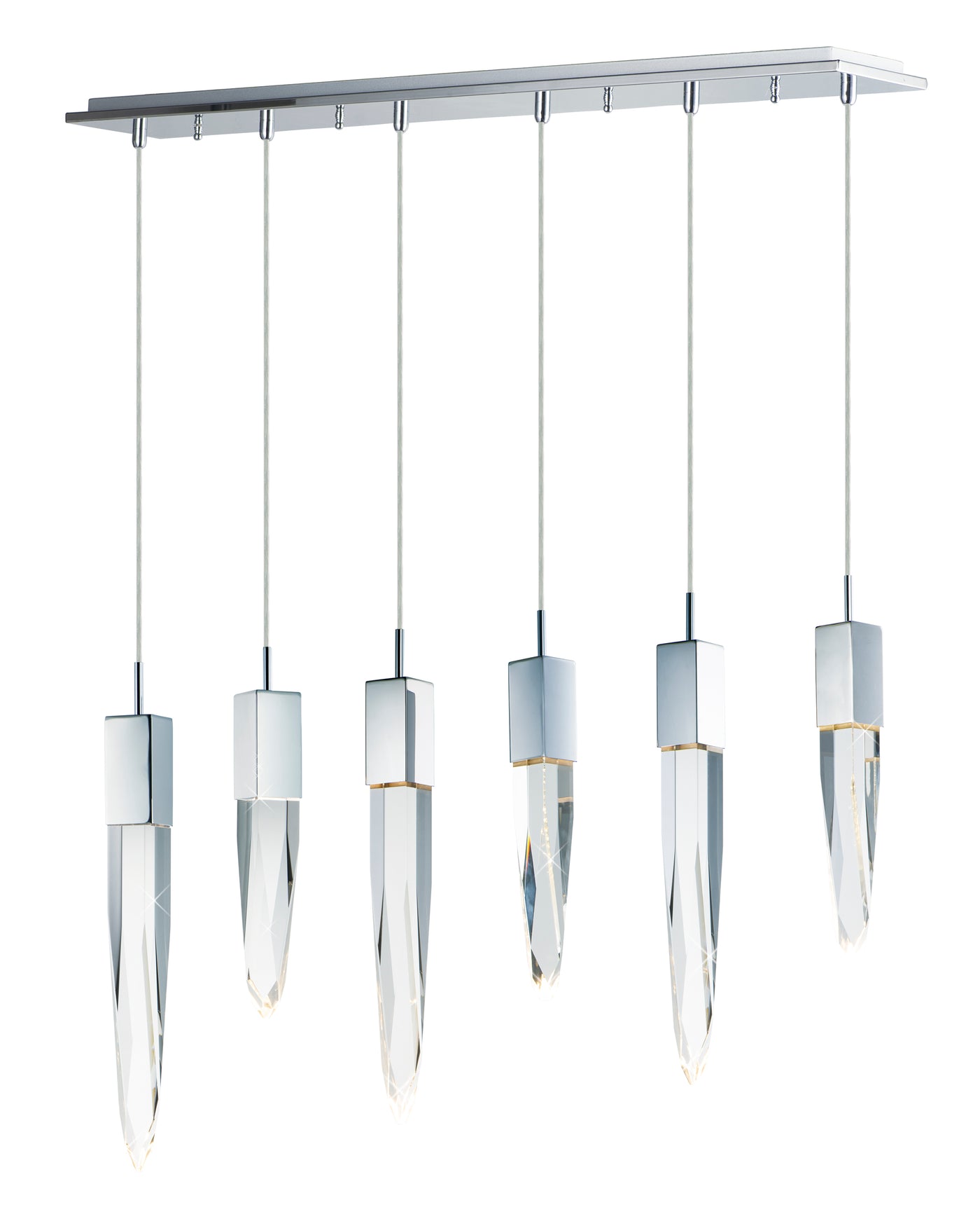 Quartz - 6 Light Linear LED Pendant