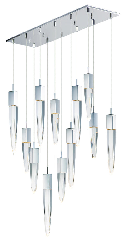 Quartz - 6 Light Linear LED Pendant