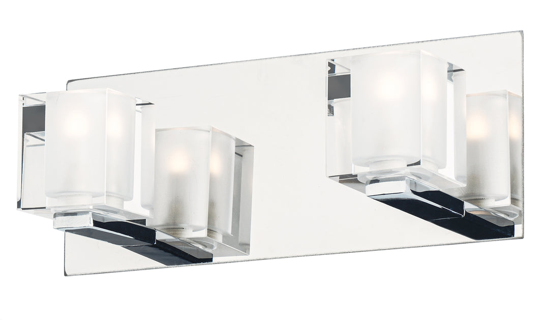 Blocs - 2-Light LED Wall Sconce in Polished Chrome by ET2 Lighting
