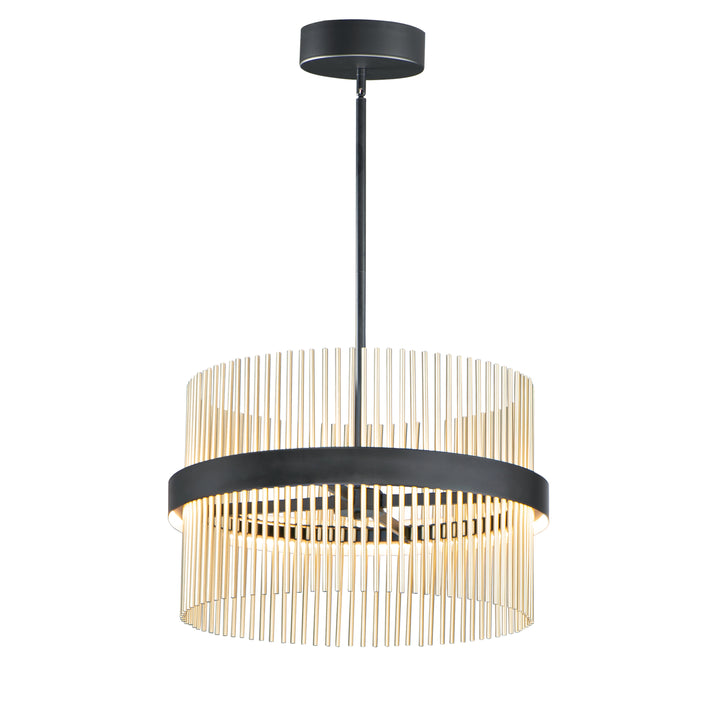 Chimes - 5CCT Select Pendant in Black / Satin Brass by ET2 Lighting