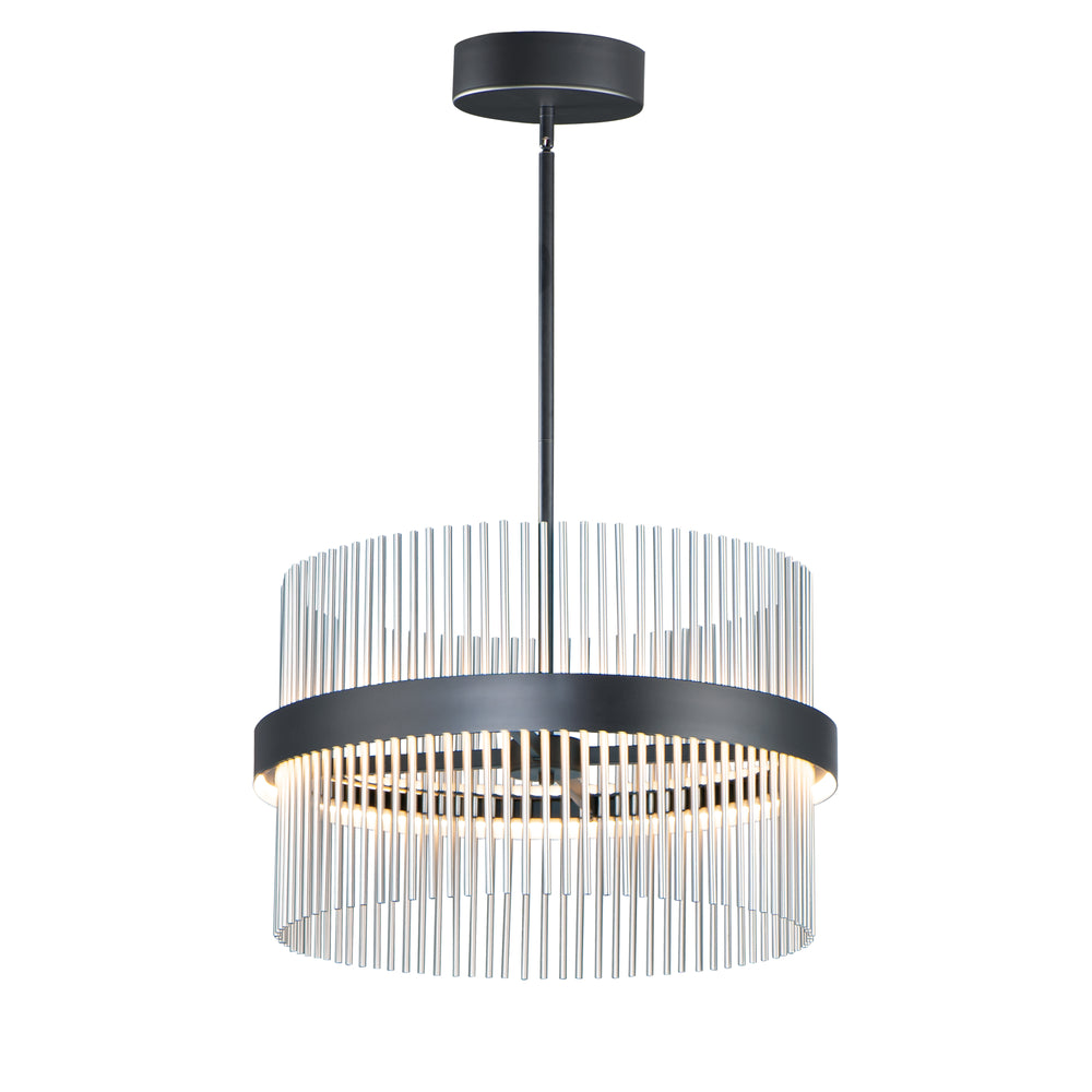 Chimes - 5CCT Select Pendant in Black / Satin Nickel by ET2 Lighting