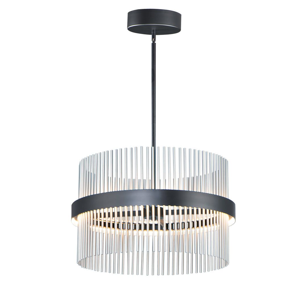 Chimes - 5CCT Select Pendant in Black / Satin Nickel by ET2 Lighting